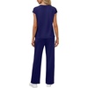image:imageWIHOLL 2 Piece Sets for Women Casual Summer Travel Vacation Outfits Cap Sleeve Lounge SetDark Blue