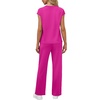 image:imageWIHOLL 2 Piece Sets for Women Casual Summer Travel Vacation Outfits Cap Sleeve Lounge SetHot Pink