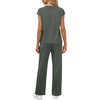 image:imageWIHOLL 2 Piece Sets for Women Casual Summer Travel Vacation Outfits Cap Sleeve Lounge SetRock Green