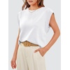 image:imageWIHOLL Cap Sleeve Tops for Women Summer Top Basic Tee Shirts Business Casual Tank Loose Fit 2026 FashionA  White
