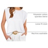 image:imageWIHOLL Cap Sleeve Tops for Women Summer Top Basic Tee Shirts Business Casual Tank Loose Fit 2026 FashionA  White