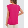 image:imageWIHOLL Cap Sleeve Tops for Women Summer Top Basic Tee Shirts Business Casual Tank Loose Fit 2026 FashionC  Pink