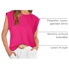 image:imageWIHOLL Cap Sleeve Tops for Women Summer Top Basic Tee Shirts Business Casual Tank Loose Fit 2026 FashionC  Pink