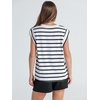 image:imageWIHOLL Cap Sleeve Tops for Women Summer Top Basic Tee Shirts Business Casual Tank Loose Fit 2026 FashionD  Black Stripe