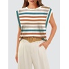 image:imageWIHOLL Cap Sleeve Tops for Women Summer Top Basic Tee Shirts Business Casual Tank Loose Fit 2026 FashionF  Stripedorange
