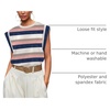 image:imageWIHOLL Cap Sleeve Tops for Women Summer Top Basic Tee Shirts Business Casual Tank Loose Fit 2026 FashionF  Stripedpink
