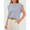 image:imageWIHOLL Cap Sleeve Tops for Women Summer Top Basic Tee Shirts Business Casual Tank Loose Fit 2026 FashionG  Blue Stripes