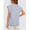 image:imageWIHOLL Cap Sleeve Tops for Women Summer Top Basic Tee Shirts Business Casual Tank Loose Fit 2026 FashionG  Blue Stripes