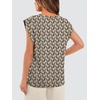 image:imageWIHOLL Cap Sleeve Tops for Women Summer Top Basic Tee Shirts Business Casual Tank Loose Fit 2026 FashionG  Coffee Print