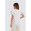 image:imageWIHOLL Cap Sleeve Tops for Women Summer Top Basic Tee Shirts Business Casual Tank Loose Fit 2026 FashionG  White Black Polka Dots