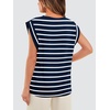 image:imageWIHOLL Cap Sleeve Tops for Women Summer Top Basic Tee Shirts Business Casual Tank Loose Fit 2026 FashionH  Navy Bluewhite Stripe