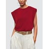 image:imageWIHOLL Cap Sleeve Tops for Women Summer Top Basic Tee Shirts Business Casual Tank Loose Fit 2026 FashionI  Red
