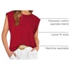 image:imageWIHOLL Cap Sleeve Tops for Women Summer Top Basic Tee Shirts Business Casual Tank Loose Fit 2026 FashionI  Red
