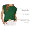 image:imageWIHOLL Cap Sleeve Tops for Women Summer Top Basic Tee Shirts Business Casual Tank Loose Fit 2026 FashionJ  Green