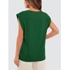 image:imageWIHOLL Cap Sleeve Tops for Women Summer Top Basic Tee Shirts Business Casual Tank Loose Fit 2026 FashionJ  Green