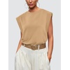 image:imageWIHOLL Cap Sleeve Tops for Women Summer Top Basic Tee Shirts Business Casual Tank Loose Fit 2026 FashionK  Khaki