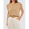 image:imageWIHOLL Cap Sleeve Tops for Women Summer Top Basic Tee Shirts Business Casual Tank Loose Fit 2026 FashionK  Khaki