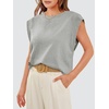 image:imageWIHOLL Cap Sleeve Tops for Women Summer Top Basic Tee Shirts Business Casual Tank Loose Fit 2026 FashionM  Grey