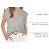 image:imageWIHOLL Cap Sleeve Tops for Women Summer Top Basic Tee Shirts Business Casual Tank Loose Fit 2026 FashionM  Grey