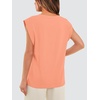 image:imageWIHOLL Cap Sleeve Tops for Women Summer Top Basic Tee Shirts Business Casual Tank Loose Fit 2026 FashionN  Coral