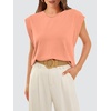 image:imageWIHOLL Cap Sleeve Tops for Women Summer Top Basic Tee Shirts Business Casual Tank Loose Fit 2026 FashionN  Coral