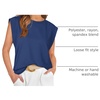 image:imageWIHOLL Cap Sleeve Tops for Women Summer Top Basic Tee Shirts Business Casual Tank Loose Fit 2026 FashionO  Navy Blue
