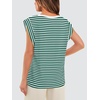 image:imageWIHOLL Cap Sleeve Tops for Women Summer Top Basic Tee Shirts Business Casual Tank Loose Fit 2026 FashionR  Greenwhite Stripe