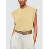 image:imageWIHOLL Cap Sleeve Tops for Women Summer Top Basic Tee Shirts Business Casual Tank Loose Fit 2026 FashionY  Pale Yellow