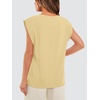 image:imageWIHOLL Cap Sleeve Tops for Women Summer Top Basic Tee Shirts Business Casual Tank Loose Fit 2026 FashionY  Pale Yellow