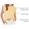 image:imageWIHOLL Cap Sleeve Tops for Women Summer Top Basic Tee Shirts Business Casual Tank Loose Fit 2026 FashionY  Pale Yellow