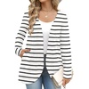 image:imageWIHOLL Cardigan Sweaters Fall Fashion Long Sleeve Shirts Casual03stripe
