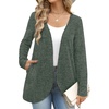 image:imageWIHOLL Cardigan Sweaters Fall Fashion Long Sleeve Shirts Casual09green