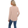 image:imageWIHOLL Long Sleeve Shirts for Women Pleated Fall Tops Crewneck Casual Tunic Tops to Wear with Leggings Fashion ClothingApricot