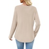 image:imageWIHOLL Long Sleeve Shirts for Women Waffle Knit Trendy Fall Fashion 2026 Dressy Casual Blouses Teacher OutfitsApricot