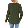 image:imageWIHOLL Long Sleeve Shirts for Women Waffle Knit Trendy Fall Fashion 2026 Dressy Casual Blouses Teacher OutfitsArmy Green