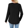 image:imageWIHOLL Long Sleeve Shirts for Women Waffle Knit Trendy Fall Fashion 2026 Dressy Casual Blouses Teacher OutfitsBlack