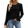 image:imageWIHOLL Long Sleeve Shirts for Women Waffle Knit Trendy Fall Fashion 2026 Dressy Casual Blouses Teacher OutfitsBlack