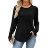 image:imageWIHOLL Long Sleeve Shirts for Women Waffle Knit Trendy Fall Fashion 2026 Dressy Casual Blouses Teacher OutfitsBlack
