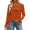 image:imageWIHOLL Long Sleeve Shirts for Women Waffle Knit Trendy Fall Fashion 2026 Dressy Casual Blouses Teacher OutfitsCaramel