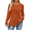 image:imageWIHOLL Long Sleeve Shirts for Women Waffle Knit Trendy Fall Fashion 2026 Dressy Casual Blouses Teacher OutfitsCaramel