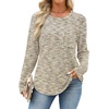 image:imageWIHOLL Long Sleeve Shirts for Women Waffle Knit Trendy Fall Fashion 2026 Dressy Casual Blouses Teacher OutfitsColorful Khaki