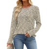 image:imageWIHOLL Long Sleeve Shirts for Women Waffle Knit Trendy Fall Fashion 2026 Dressy Casual Blouses Teacher OutfitsColorful Khaki