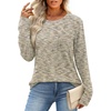 image:imageWIHOLL Long Sleeve Shirts for Women Waffle Knit Trendy Fall Fashion 2026 Dressy Casual Blouses Teacher OutfitsColorful Khaki