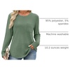 image:imageWIHOLL Long Sleeve Shirts for Women Waffle Knit Trendy Fall Fashion 2026 Dressy Casual Blouses Teacher OutfitsGreen