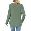 image:imageWIHOLL Long Sleeve Shirts for Women Waffle Knit Trendy Fall Fashion 2026 Dressy Casual Blouses Teacher OutfitsGreen