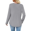 image:imageWIHOLL Long Sleeve Shirts for Women Waffle Knit Trendy Fall Fashion 2026 Dressy Casual Blouses Teacher OutfitsGrey