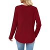 image:imageWIHOLL Long Sleeve Shirts for Women Waffle Knit Trendy Fall Fashion 2026 Dressy Casual Blouses Teacher OutfitsRed