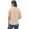 image:imageWIHOLL Short Sleeve Sweater for Women Summer Tops Crew Neck Fashion Clothing Tshirts Shirts Travel Outfits Dressy CasualBeige