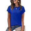 image:imageWIHOLL Short Sleeve Sweater for Women Summer Tops Crew Neck Fashion Clothing Tshirts Shirts Travel Outfits Dressy CasualRoyal
