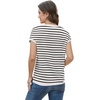 image:imageWIHOLL Short Sleeve Sweater for Women Summer Tops Crew Neck Fashion Clothing Tshirts Shirts Travel Outfits Dressy CasualStriped 04